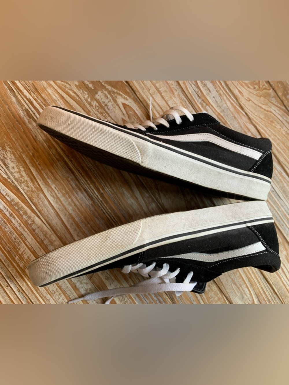 Vans Ward Lo Men’s 11.5 Black White Suede Canvas Skate Shoes Classic Low Top - Picture 8 of 10